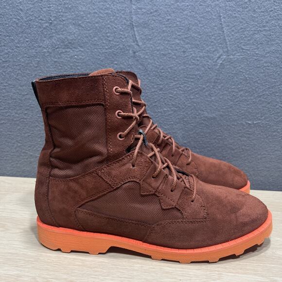 Sorel Other - Sorel Caribou OTM WP Waterproof Leather Boots Dark Amber Spark Orange Mens Sz 12